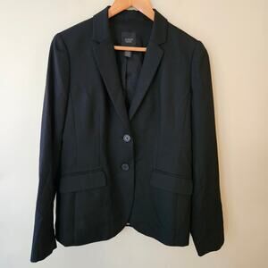 J. Crew Super 120s Women's Wool Blazer Size 8 Black Office Classic Corpcore Suit